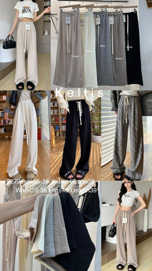 KELTIS Women Casual Drawstrings Pant